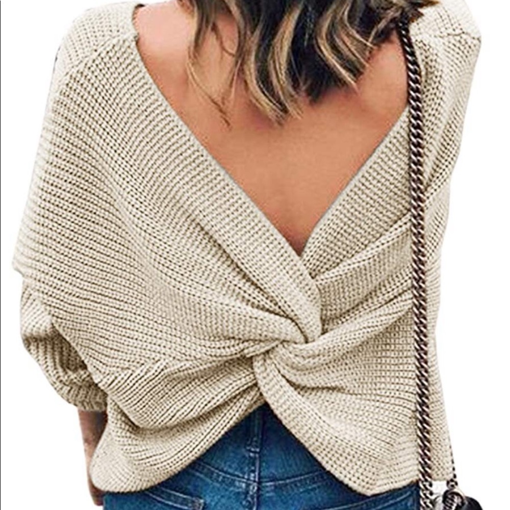 Women’s Oatmeal Tie Knot Back